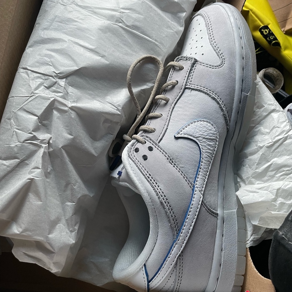 Platinum Nike dunks